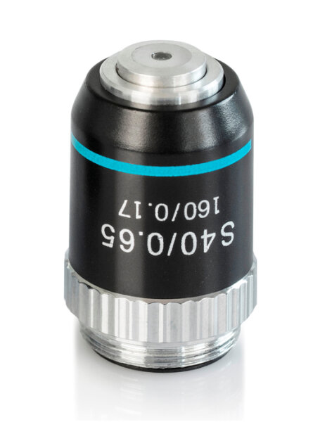 Achromatic objective lens, 40 x /0,65 (sprung) (0,6 mm mm), Anti-fungal [Kern OBB-A3205]