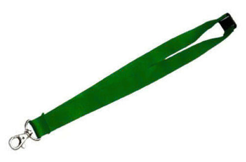 Lanyard 20 mm, with swivel hook, Green