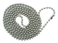 Ball chain, metal, nickel-plated