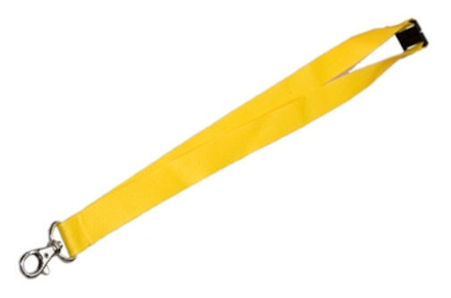 Cordón para el cuello 20 mm, con gancho giratorio, Amarillo