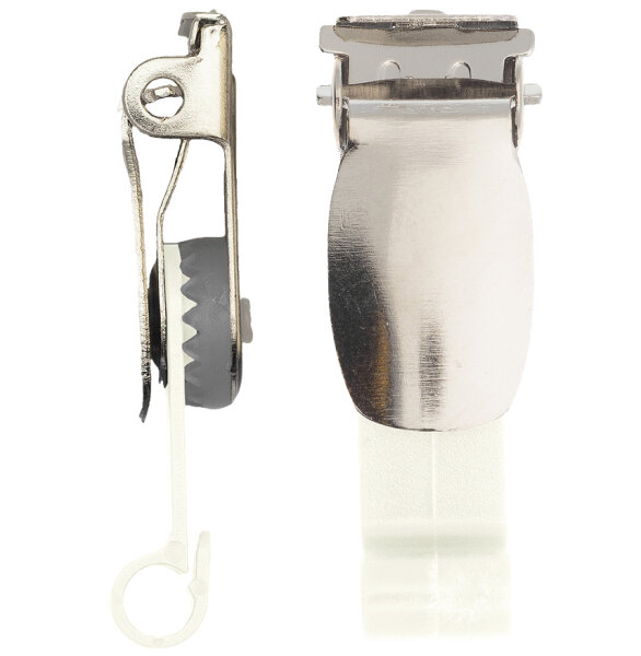 Metal clip B with card hook, White