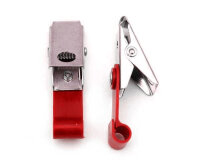 Croco-Clip A with card hook, Red