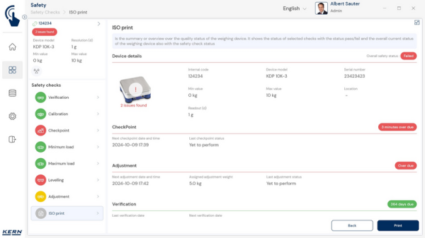 Logiciel EasyTouch Safety - Précision et Sécurité [Kern SET-11]