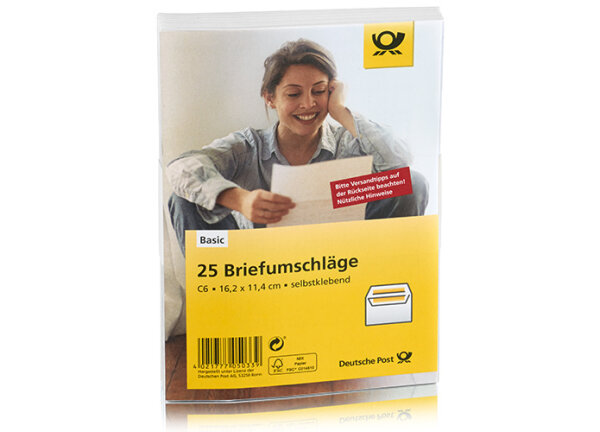 Envelope C6, white, self-adhesive w/o window [Deutsche Post 117501050]
