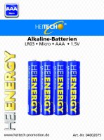Alkaline Batterien Micro AAA 1,5V 4er-Pack [HEITECH...