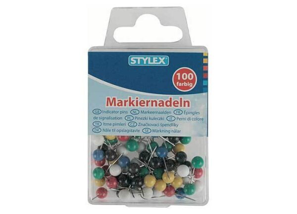 Agujas marcadoras de colores, caja de 100 [Stylex 24475]