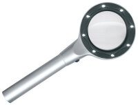 Aluminium magnifier 2,5x with 8 white LEDs [Lindner 7151]