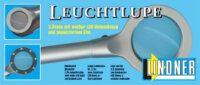 Aluminium magnifier 2,5x with 8 white LEDs [Lindner 7151]