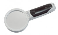 LED illuminated magnifier w. 3 interchangeable lenses...