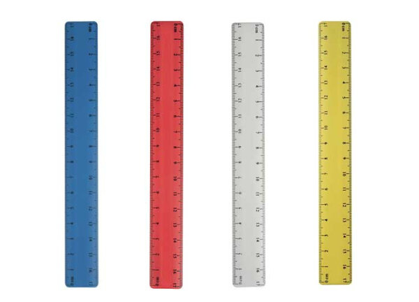 Ruler plastic 17 cm colored [Stylex 42003]