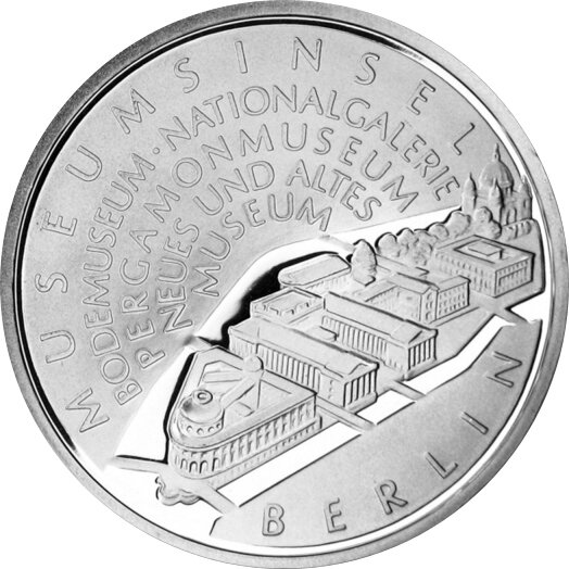 10 Euro Gedenkmünze "Museumsinsel Berlin" (Jäger: 495) Spiegelglanz
