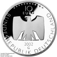 10 Euro Gedenkmünze "50 Jahre Deutsches Fernsehen" (Jäger: 496) Spiegelglanz