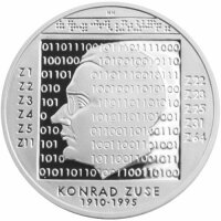 10 Euro commemorative coin "100. Geburtstag von Konrad Zuse" (Jäger: 551) Brilliant Uncirculated