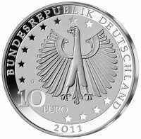 10 Euro commemorative coin "200. Geburtstag von Franz Liszt" (Jäger: 559) Brilliant Uncirculated