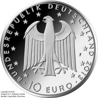 10 Euro moneda conmemorativa "200. Geburtstag Georg Büchner" (Jäger: 583) Flor de Cuño