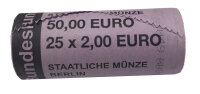 1 Rollo de Monedas de 2 Euro "Bundesländer - Sachsen" (25 piezas) Alemania (Jäger: 605) Flor de Cuño