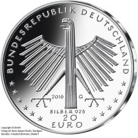20 Euro pièce commémorative "125. Geburtstag von Otto Dix" (Jäger: 612) Belle Epreuve