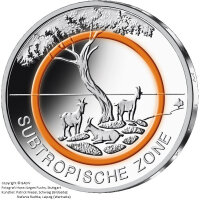 5 Euro moneda conmemorativa "Subtropische Zone" (Jäger: 627) Flor de Cuño