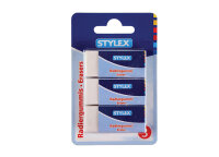 Eraser, white, with cardboard tape [Stylex 34089]