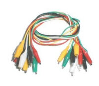 Set of 10 test leads with crocodile clips [TIPA N412]