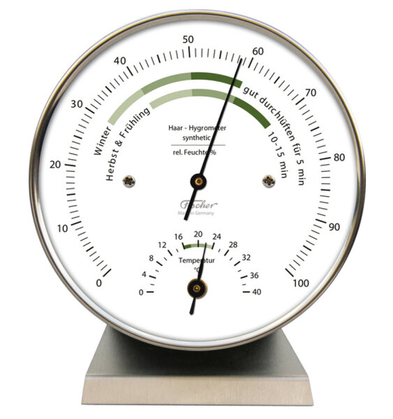 Hygromètre pour climat intérieur avec thermomètre [Fischer 122.01HT-01]