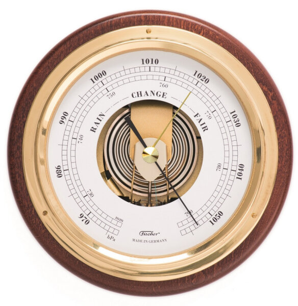Maritime barometer with visible movement [Fischer 1434B-22]