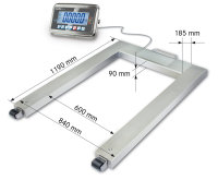 Pallet scale in stainless steel (IP67) [Kern UFN 600K200IPM]