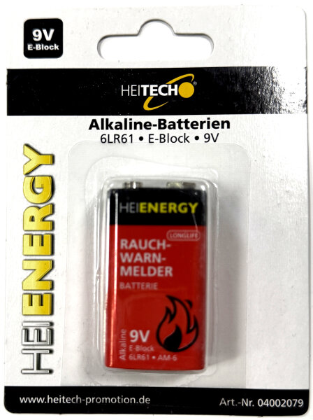 Alkaline Batterie Block 9V [HEITECH 04002079]