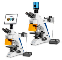 Microscope de fluorescence avec caméra/tablette...