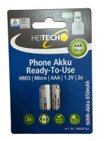 Piles rechargeables NiMH AAA HR03 850 mAh, lot de 2...