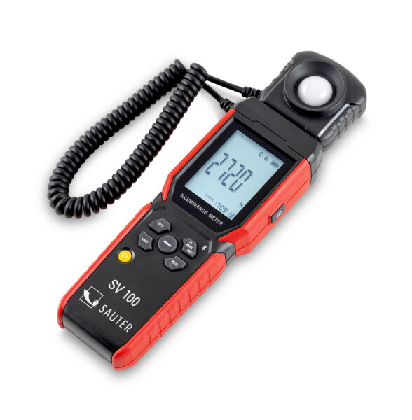 Luxómetro digital con Bluetooth y sonda giratoria [Sauter SV 100]