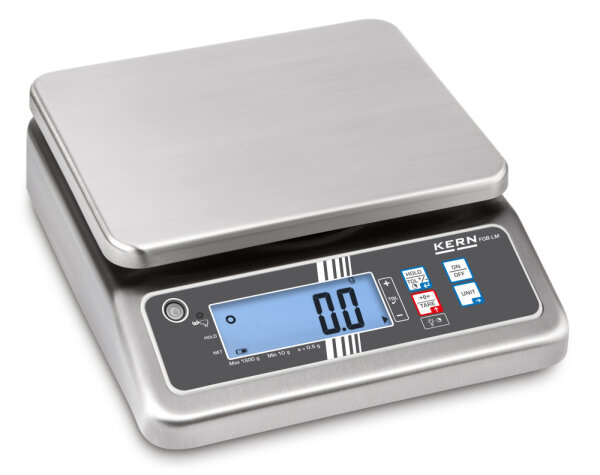 Compact stainless steel bench scale [Kern FOB-LM]