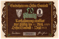 50 Pfennig Gutschein Schw. Gmünd, 1921
