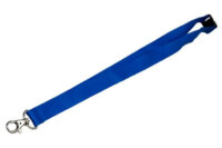 Schlüsselband 20 mm, mit Karabinerhaken, Blau